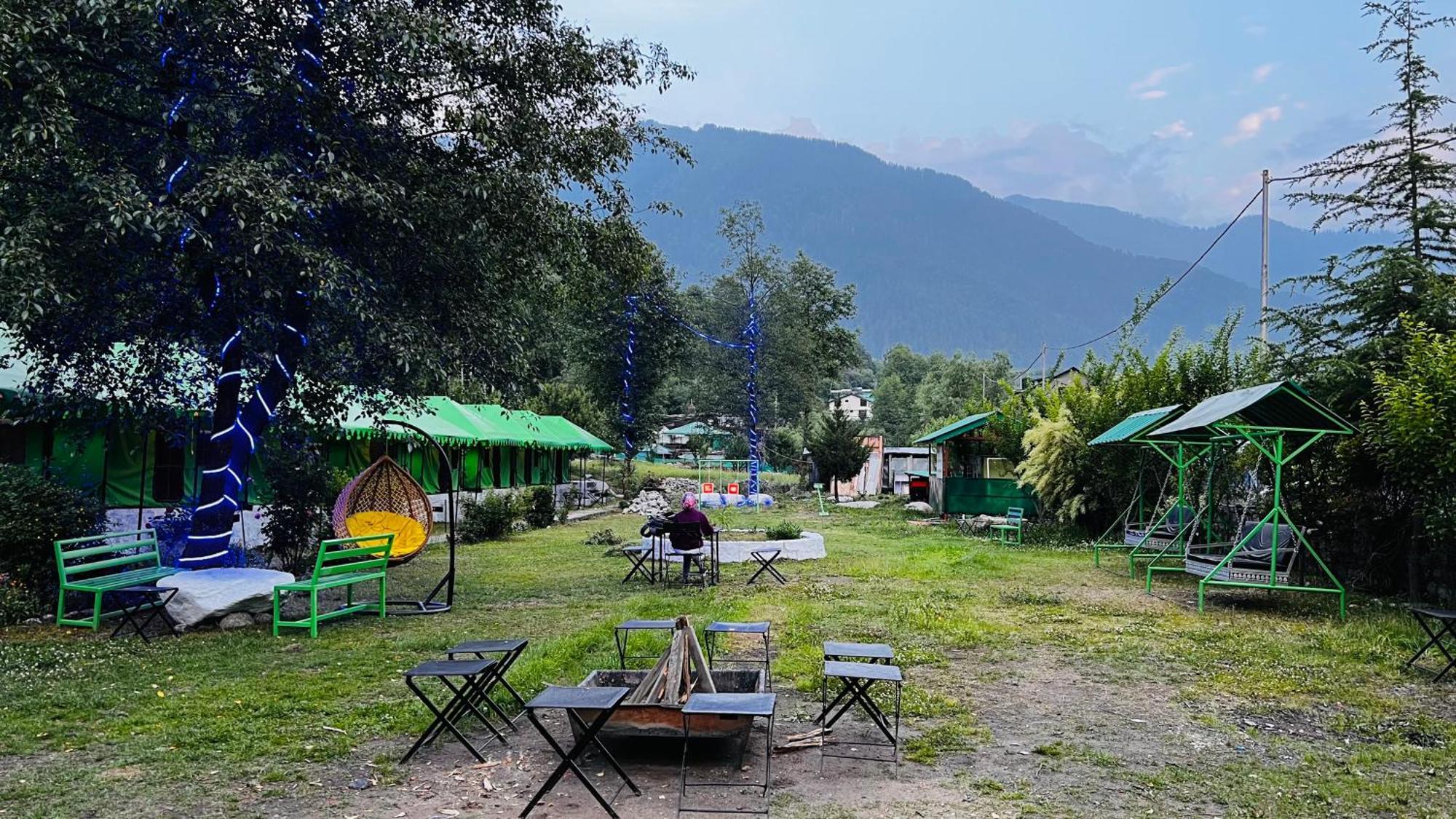 Himalayan Riverside Swiss Cottage Tents, Manali Ngoại thất bức ảnh