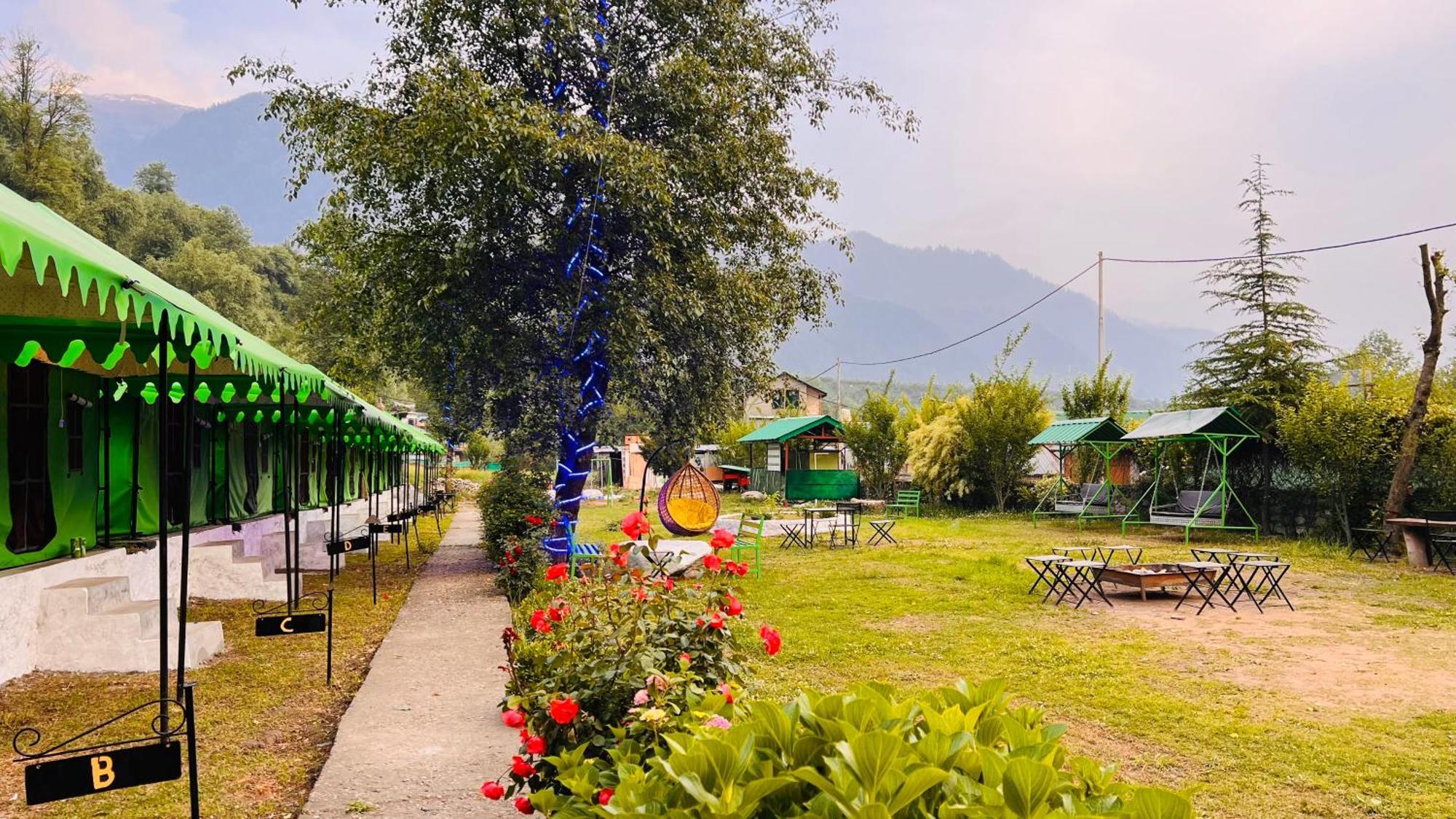 Himalayan Riverside Swiss Cottage Tents, Manali Ngoại thất bức ảnh